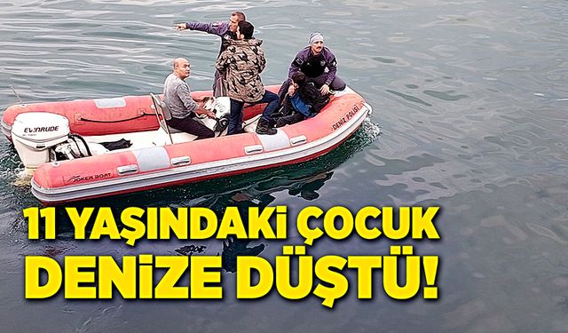 11 yaşındaki çocuk denizde yaşam mücadelesi verdi!