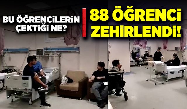 Bu öğrencilerin çektiği ne? 88 öğrenci zehirlendi!