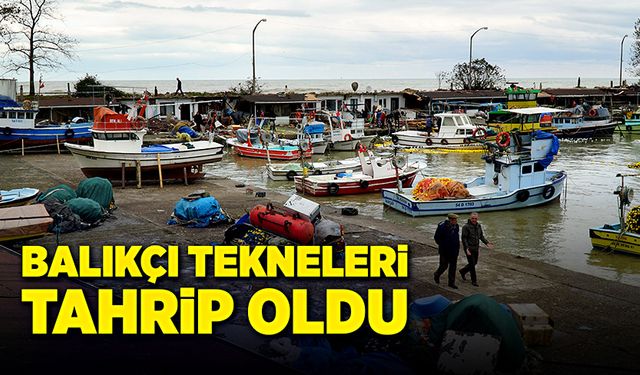 Balıkçı tekneleri tahrip oldu! AK Parti heyeti balıkçıları ziyaret etti