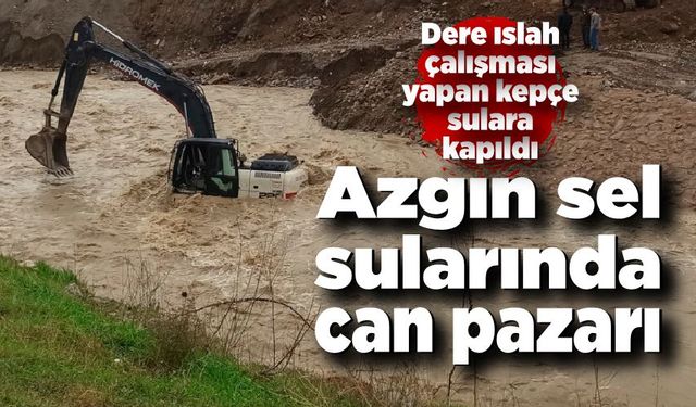 Azgın sel sularında can pazarı