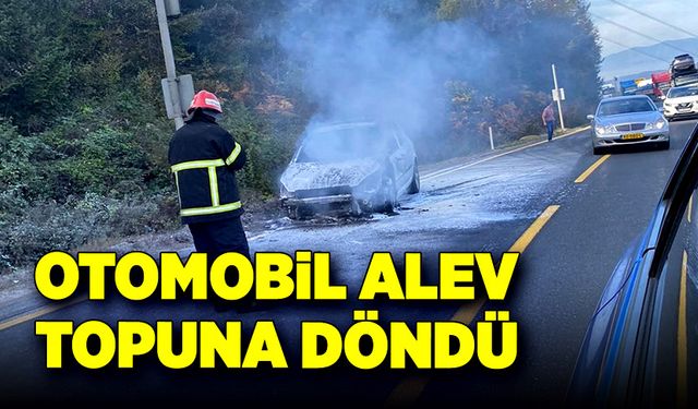 Seyir halinde alev topuna döndü!