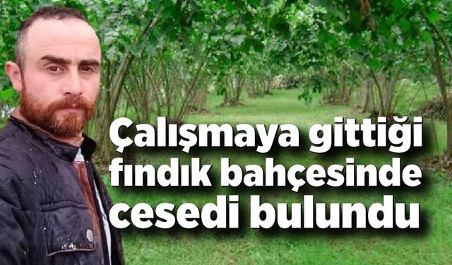 Çalışmaya gittiği bahçede cesedi bulundu