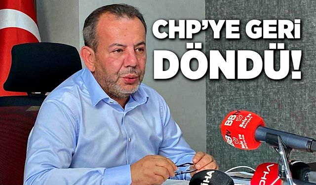 Bolu Belediye Başkanı Tanju Özcan, CHP'ye Geri Döndü!