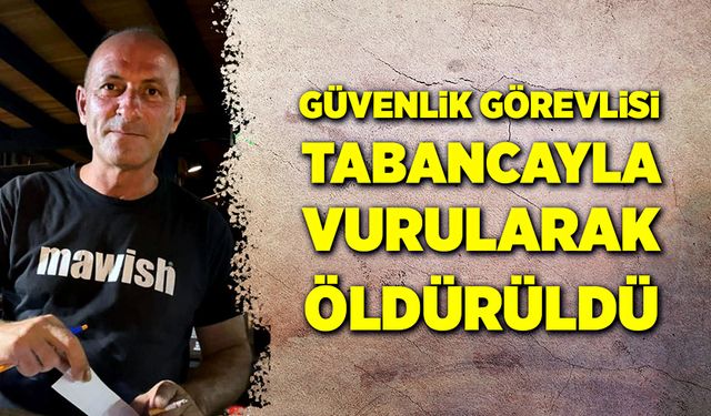 Güvenlik görevlisi tabancayla vurularak öldürüldü