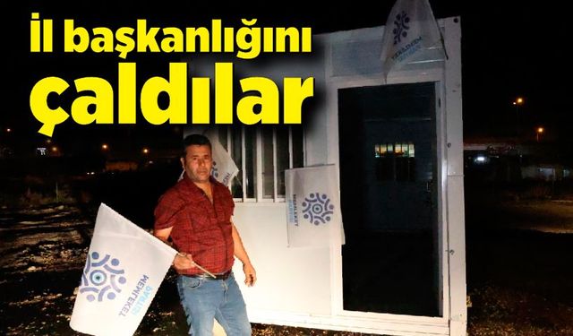 İl Başkanlığını çaldılar; Polis buldu