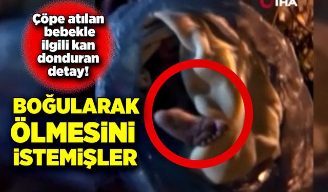 Çöpe atılan bebekle ilgili kan donduran detay! Boğularak ölmesini istemişler!