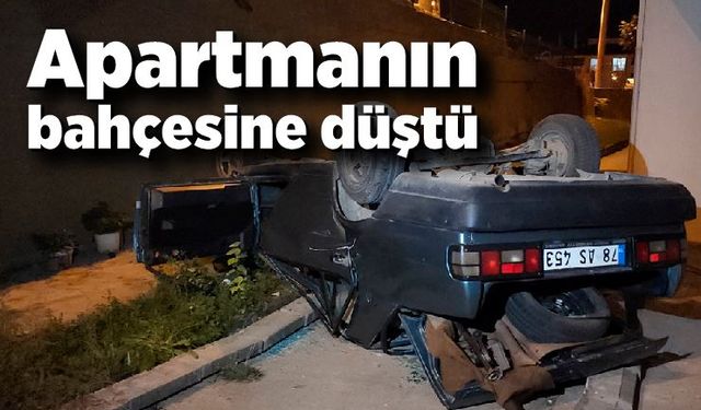 Feci kaza! 5 metre yükseklikte apartmanın bahçesine düştü