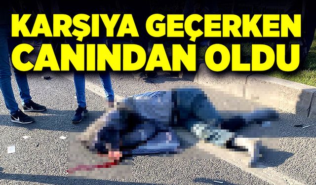 Karşıya geçerken canından oldu!