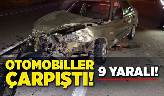 Otomobiller çarpıştı! 9 yaralı!