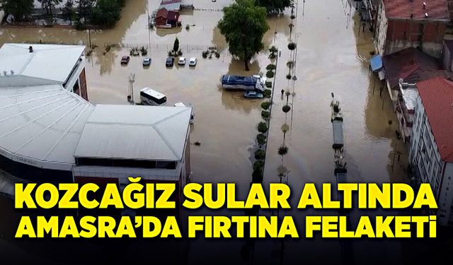 Kozcağız sular altında, Amasra'da fırtına felaketi