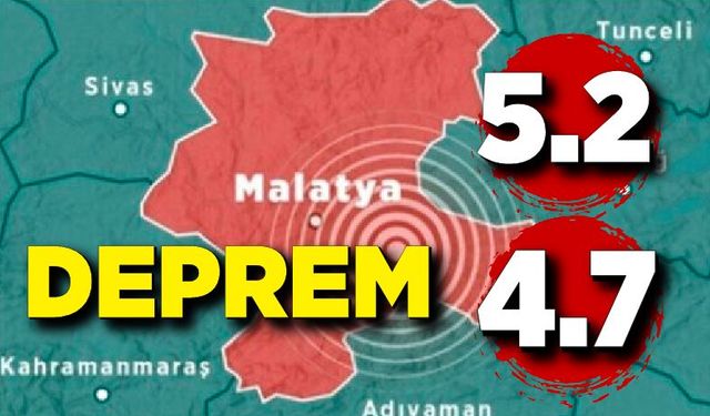 Malatya peş peşe depremlerle sarsıldı