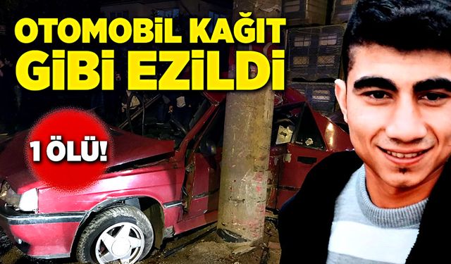 Kayganlaşan yolda otomobil kağıt gibi ezildi, sürücü öldü!