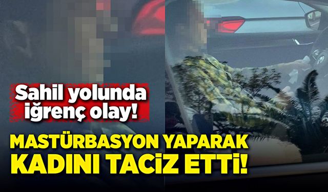 Sahil yolunda iğrenç olay! Bisikletli kadını taciz etti!