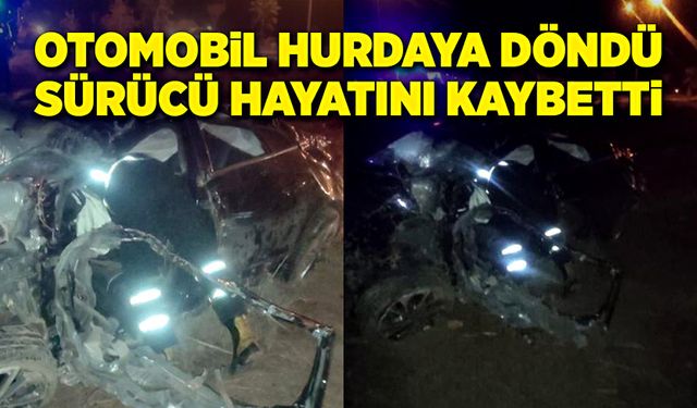 Otomobil hurdaya döndü, sürücü hayatını kaybetti!