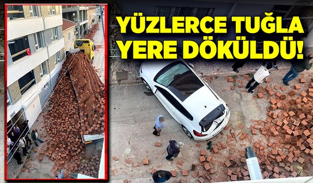 Yüzlerce tuğla sokağa döküldü!