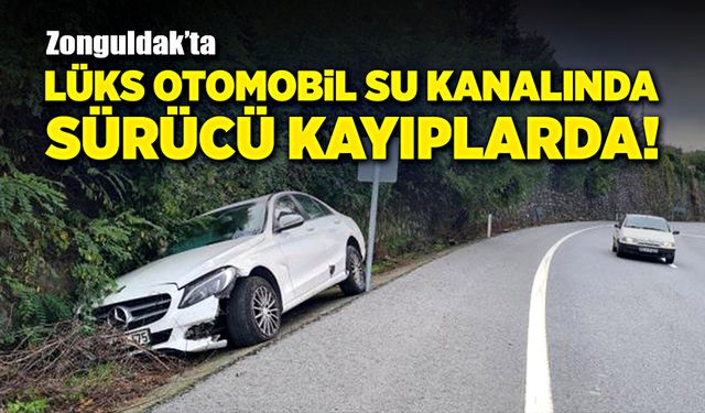 Zonguldak’ta lüks otomobille kaza yapıp, olay yerinden kaçtı!