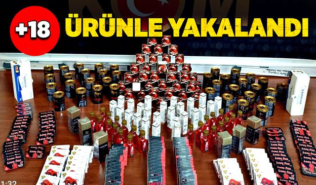 +18 ürünle yakalandı