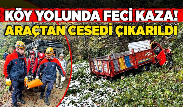 Köy yolunda feci kaza! Araçtan cesedi çıkarıldı