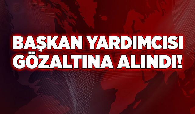 Başkan yardımcısı gözaltına alındı