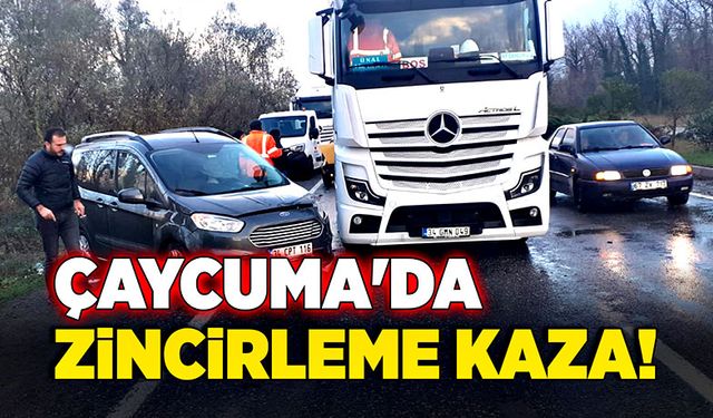 Çaycuma'da  zincirleme kaza!