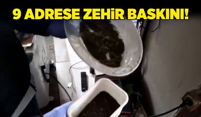 9 Adrese zehir baskını!