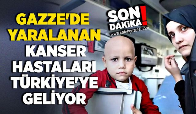 Gazze'de yaralanan kanser hastaları Türkiye'ye geliyor