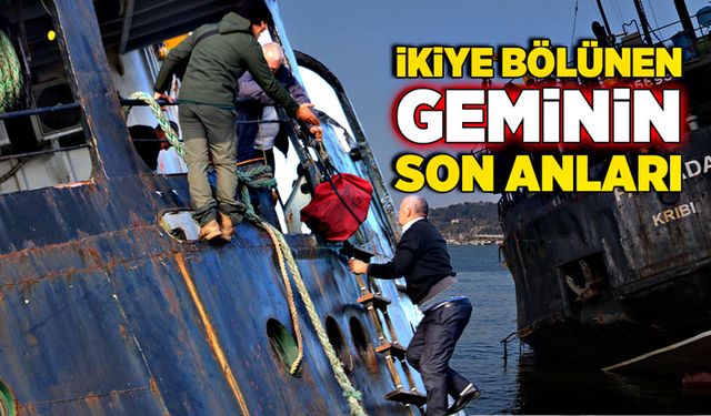 İkiye bölünen geminin son anları!