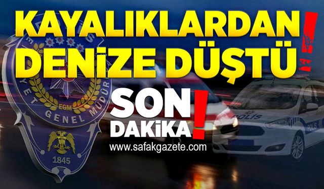 Kayalıklardan denize düştü!