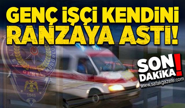 Genç işçi kendini ranzaya astı!