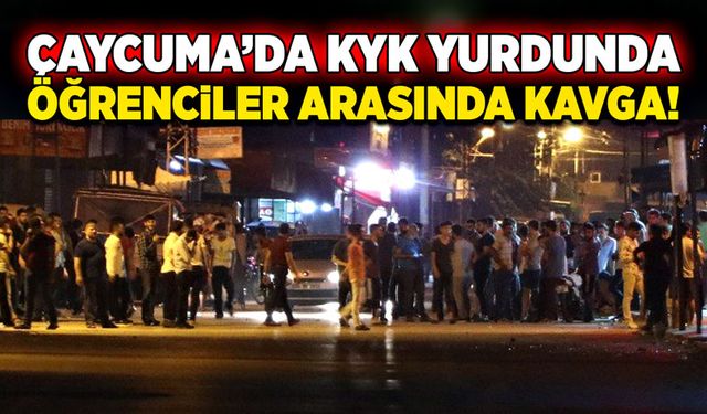 Çaycuma KYK yurdunda öğrenciler birbirine girdi!