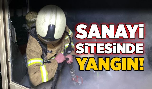 Sanayi sitesinde korkutan yangın