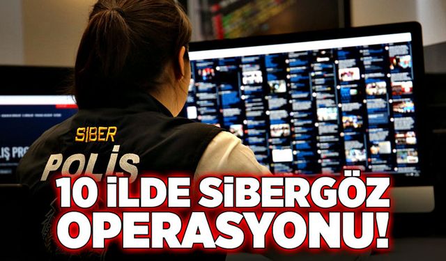 10 ilde Sibergöz operasyonu