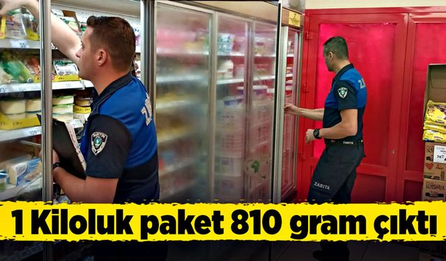 1 Kiloluk paket 810 gram çıktı