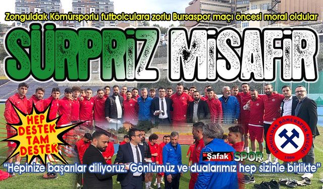 Bursaspor’la oynanacak kritik maça hazırlanan Zonguldak Kömürspor’un antrenmanı tatlandı