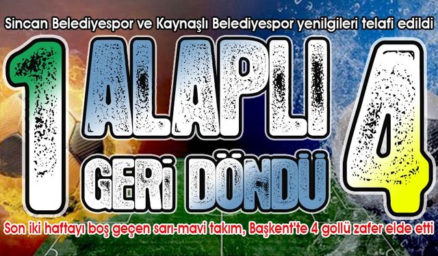 Alaplı Belediyespor Başkent’te coştu... 4 gollü zafer: 1-4