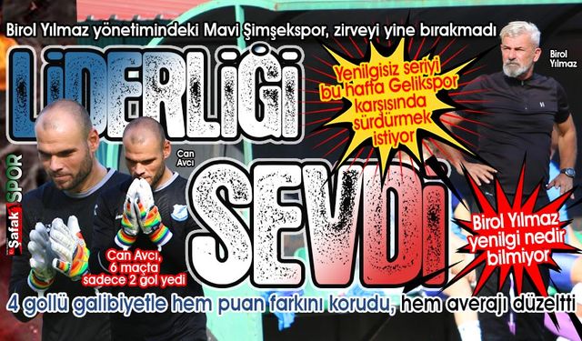 Mavi Şimşekspor dolu dizgin ilerliyor... Yenilgisiz liderliğe devam