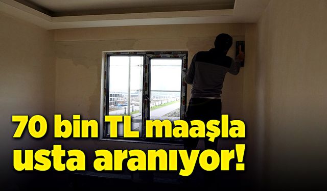 Aylık 70 bin TL maaşla çalışacak usta aranıyor