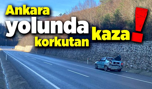 Ankara yolunda korkutan kaza!