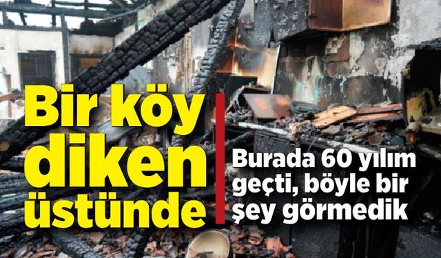 Bir köy diken üstünde; Peş peşe çıkan yangınlar tedirginliğe sebep oldu