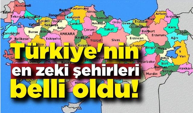 Türkiye'nin en zeki şehirleri belli oldu! Zonguldak, Bartın ve Karabük bakın kaçıncı sırada...