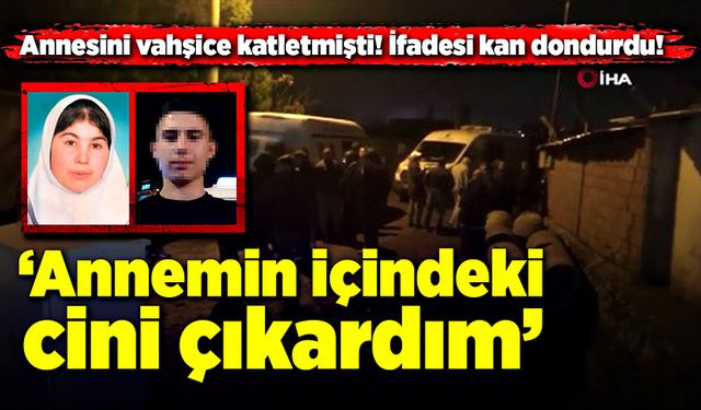 Annesini öldüren gençten kan donduran ifade!