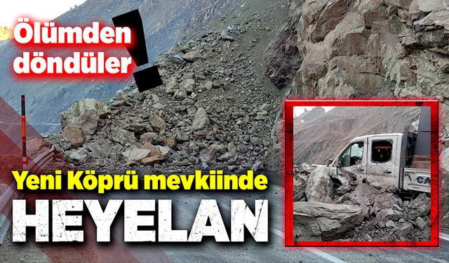 Yeni Köprü mevkiinde heyelan!