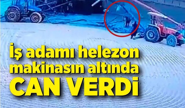 İş adamı helezon makinasının altında kaldı