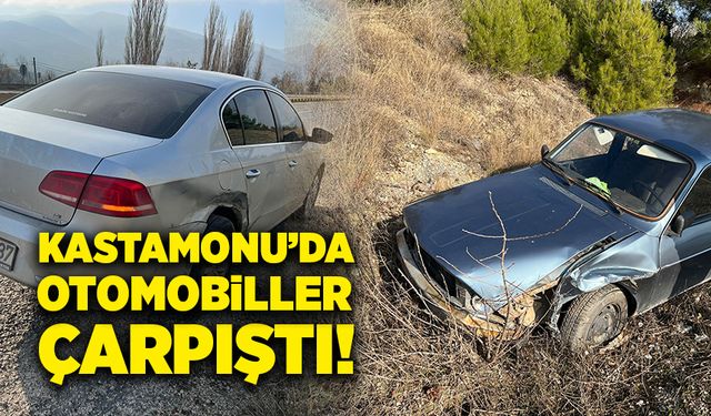 Kastamonu'da otomobiller çarpıştı!