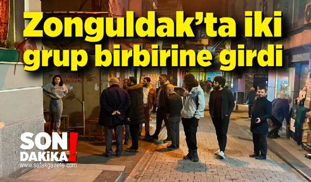 Zonguldak'ta iki grup birbirine girdi! Kavgayı esnaflar ayırdı