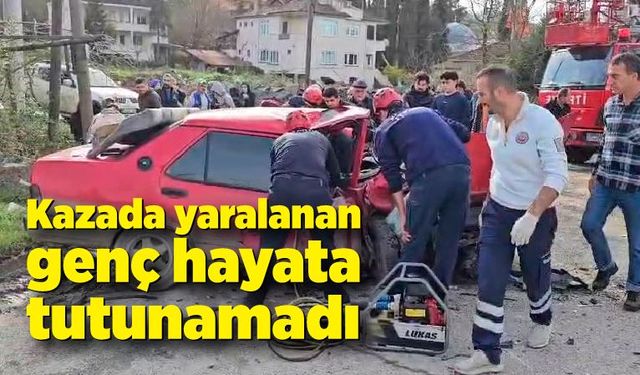 Kazada yaralan genç hastanede öldü