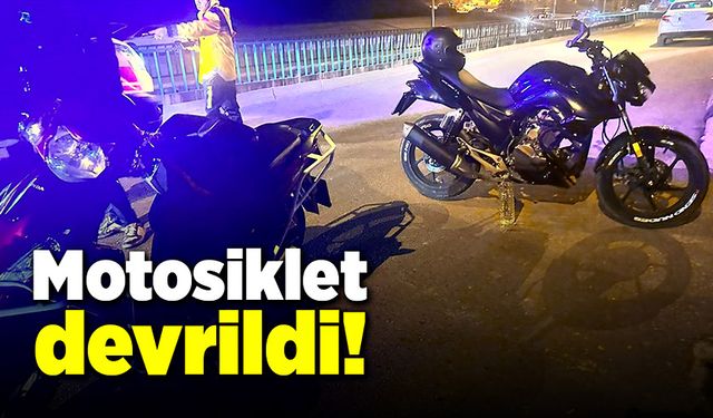 Karabük'te motosiklet devrildi!