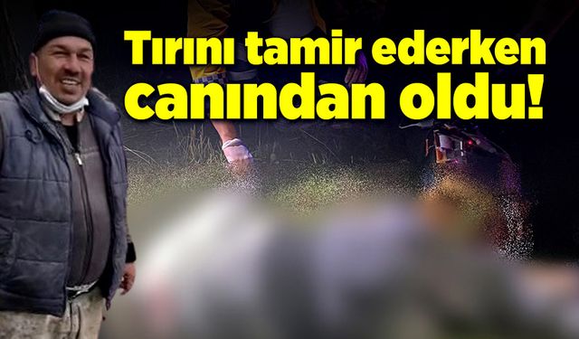 Tırını tamir ederken canından oldu!