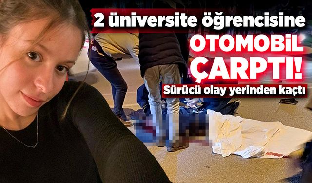 İki öğrenciye otomobil çarptı!