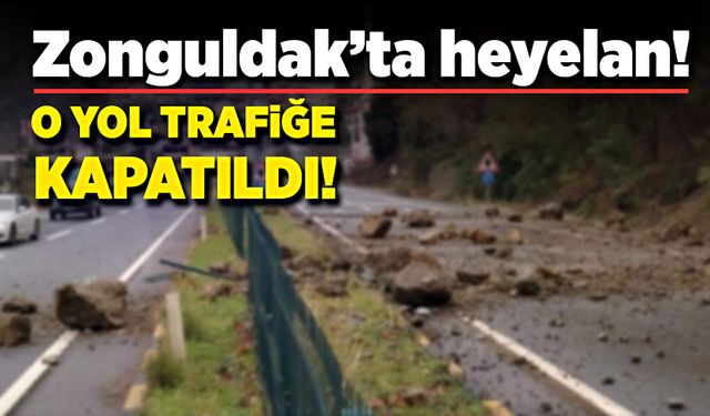 Zonguldak’ta heyelan! O yol trafiğe kapatıldı